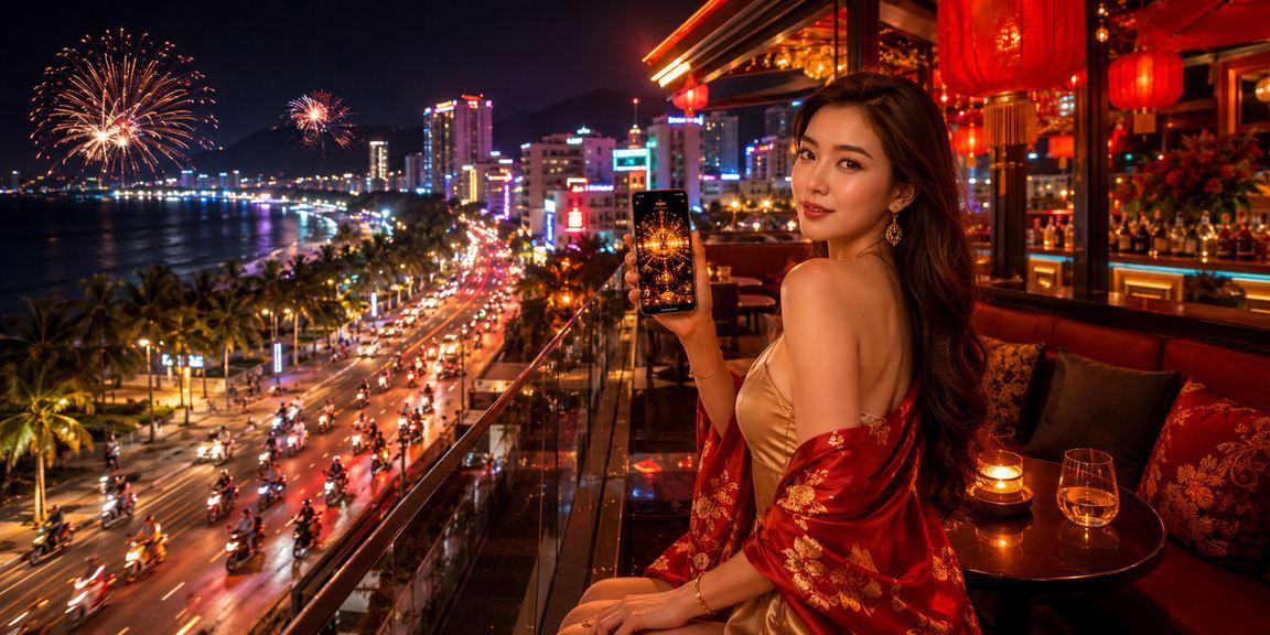 Người chơi nhận thưởng VIP tại bãi biển Nha Trang trong buổi chiều nắng đẹp